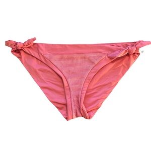 Tag? BECCA Modern Edge Side-Tie Hipster Bikini Bottoms, Color Tea Rose, Size SP